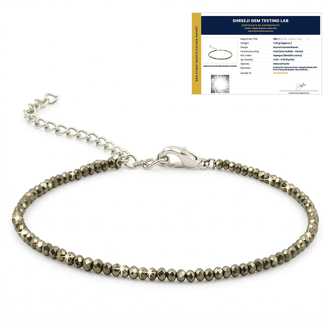Pyrite Anklet